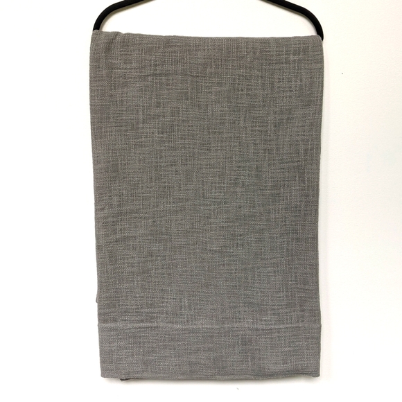 Crate&Barrel Lindstrom Pebble Grey Organic Cotton Window Curtain 52" x 96" - Picture 2 of 6